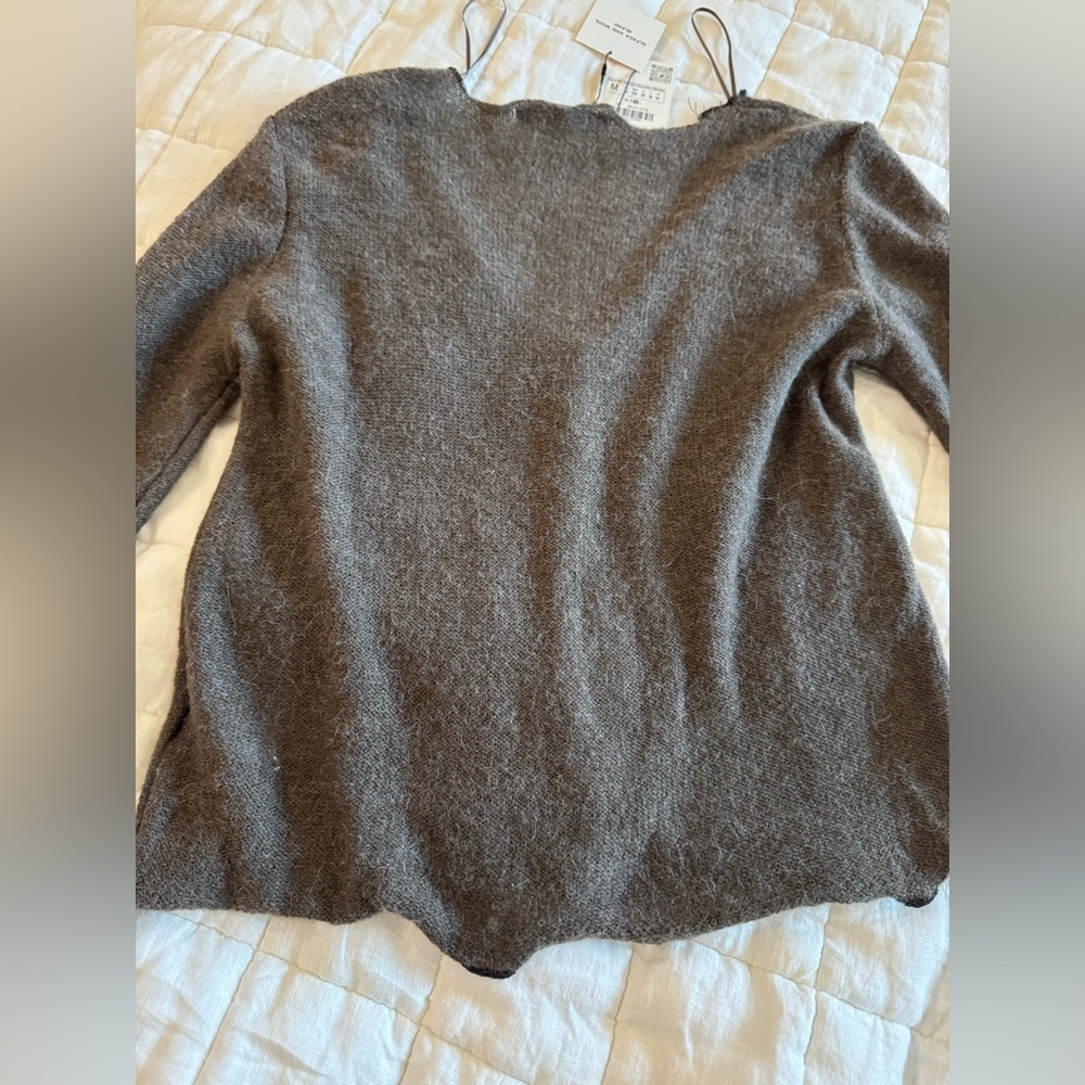 NWT Zara Rolled Edge Wool Blend Cardigan l M - Picture 4 of 6